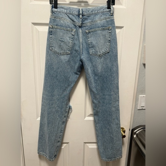 We The Free Womens Fast Times Mom Jeans High Rise Distressed Button Fly Sz 25 - Picture 2 of 12